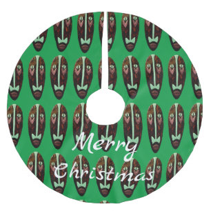 Long Tiki Mask Thunder_Cove Polyester Weihnachtsbaumdecke