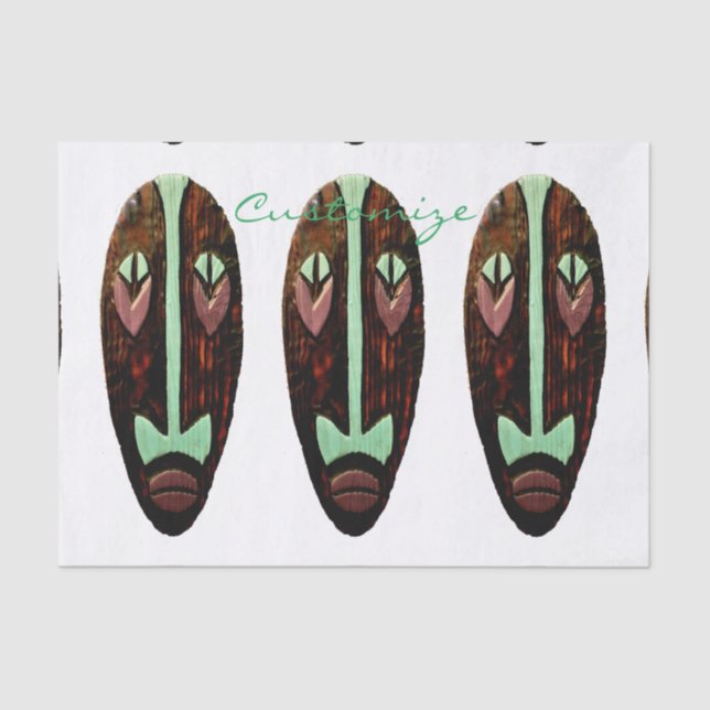 Long Tiki Mask Thunder_Cove Seidenpapier (Vorderseite)