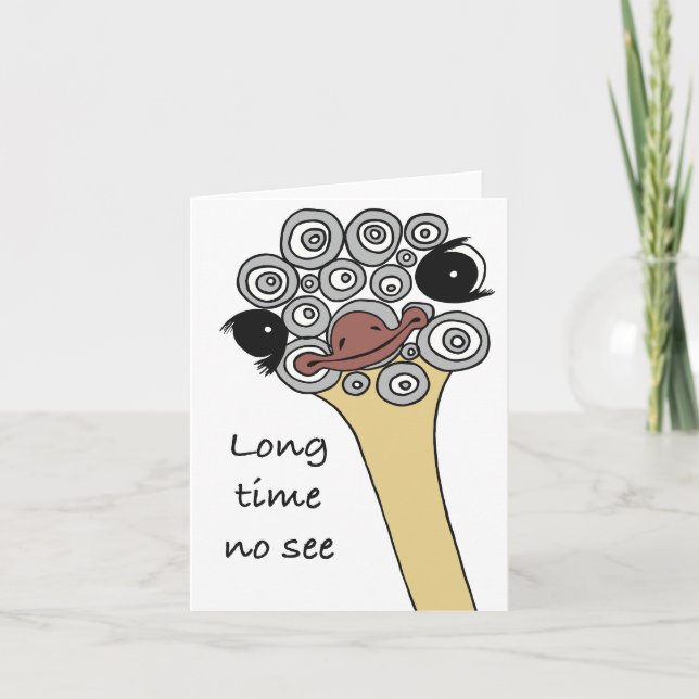 Long time no see card einladung (Vorderseite)