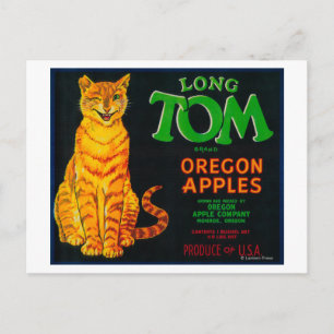 Long Tom Apple Crate LabelMonroe oder Postkarte