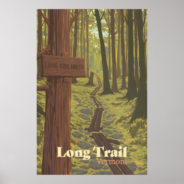 Long Trail Vermont Reiseplakat Poster (Vorne)