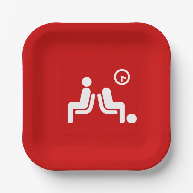 Long Wait Sign Pappteller (Vorderseite)