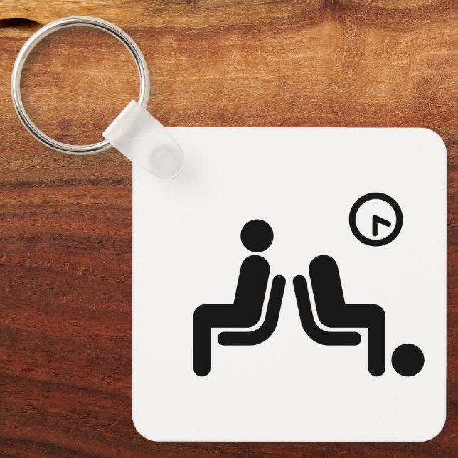 Long Wait Sign Schlüsselanhänger (Vorderseite)