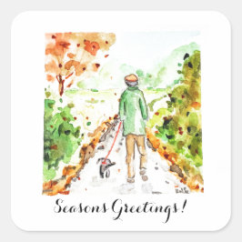 Long Walk Home Quadratischer Aufkleber