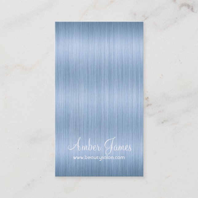 Long Wavy Blue Hair 4 Stylist Salon Business Cards Visitenkarte (Vorderseite)