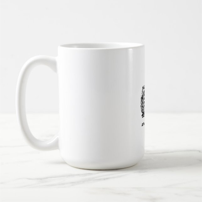 Long Week Skeleton Minimalist coffee mug Kaffeetasse (Links)