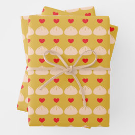 Longan Wrapping Paper Liebe Dumpling Geschenkpapier Set