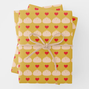 Longan Wrapping Paper Liebe Dumpling Geschenkpapier Set