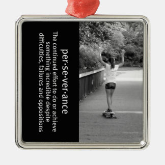 Longboard-Girl-Ausdauer Ornament Aus Metall
