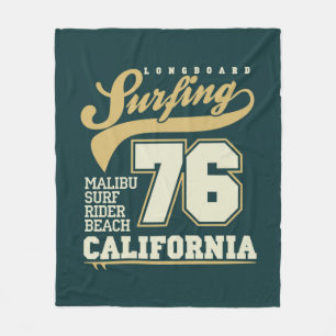 Longboard Surfen California 76 Fleecedecke