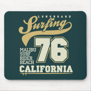 Longboard-Surfen   Kalifornien 76 Mousepad
