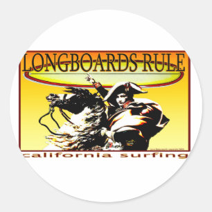 LONGBOARDS-REGEL RUNDER AUFKLEBER
