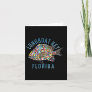Longboat Key, Florida Beach Design _ Souvenir Illu Karte