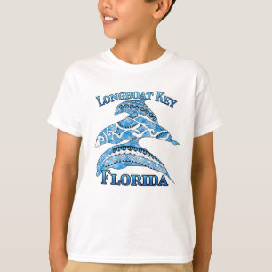 Longboat Key Florida Urlaub Stammes-Delfine T-Shirt