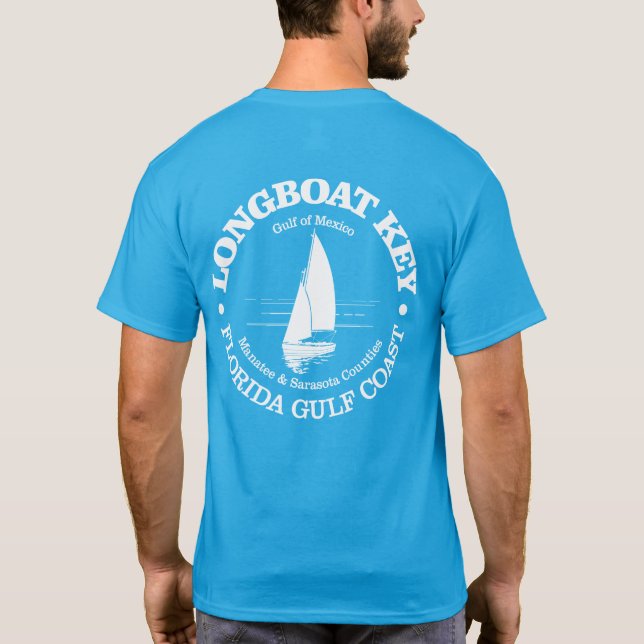 Longboat-Schlüssel (Segelboot) T-Shirt (Rückseite)