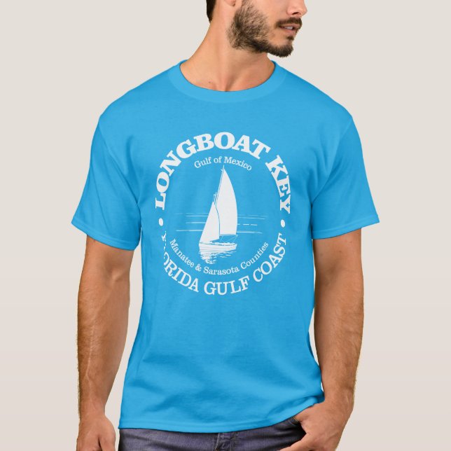 Longboat-Schlüssel (Segelboot) T-Shirt (Vorderseite)