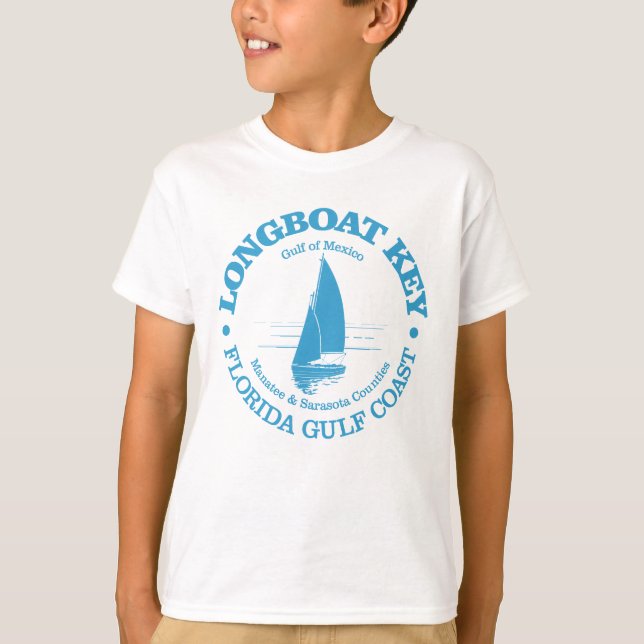 Longboat-Schlüssel (Segelboot) T-Shirt (Vorderseite)