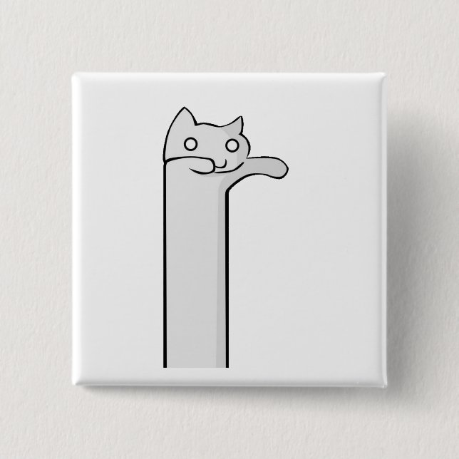 longcat cat minimalism tierisch button (Vorderseite)