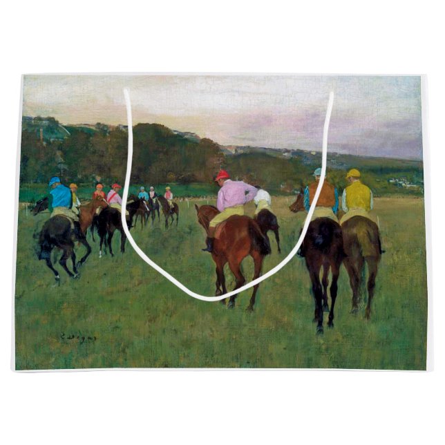 Longchamp Race Horse, Edgar Degas Große Geschenktüte (Vorderseite)