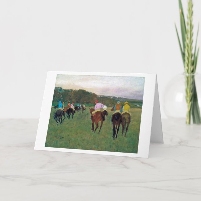 Longchamp Race Horse, Edgar Degas Karte (Vorderseite)
