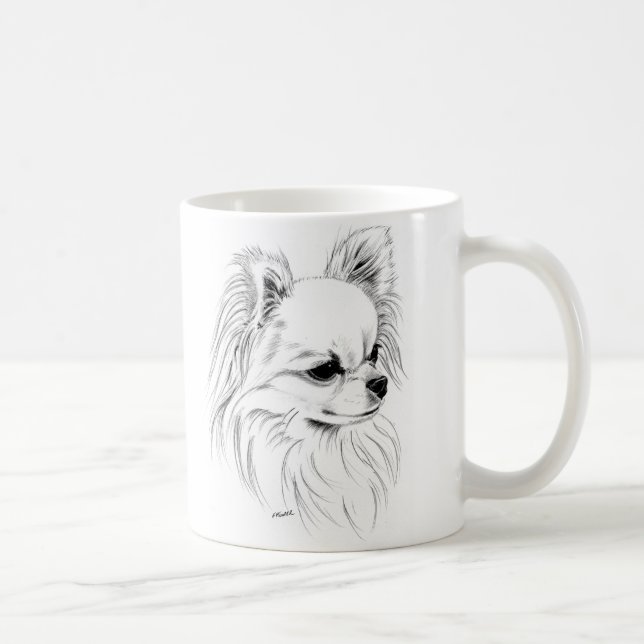 Longcoat Chihuahua Kaffeetasse (Rechts)