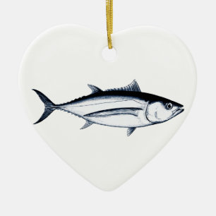 Longfin Albacore-Thunfisch-Logo Keramik Ornament