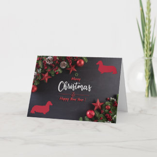 Longhair Dackel Faltkarte Karte