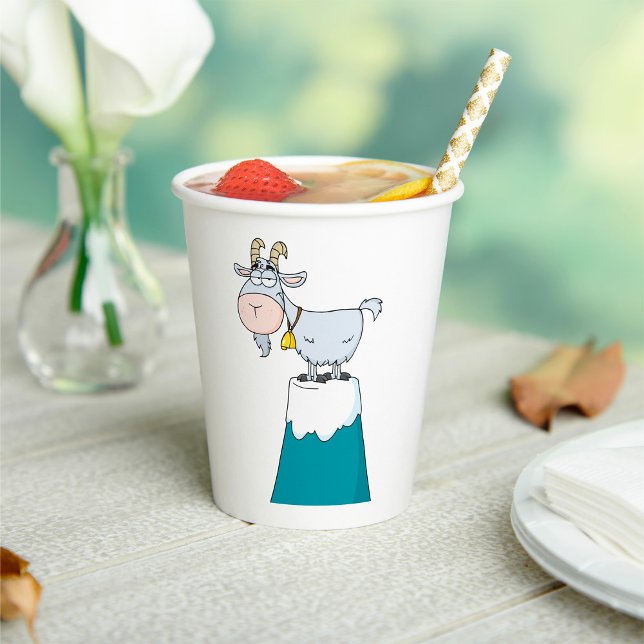 Longhorn-Bergziege Pappbecher (Von Creator hochgeladen)