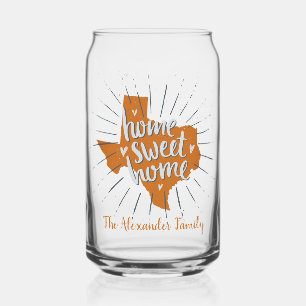 Longhorn Burnt Orange Zuhause Sweet Zuhause - Texa Dosenglas