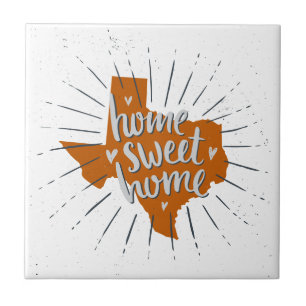 Longhorn Burnt Orange Zuhause Sweet Zuhause - Texa Fliese