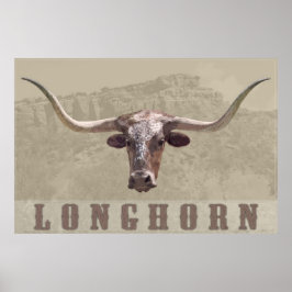 Longhorn Country Poster -60x40 - andere Größen