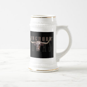 Longhorn Head Stein Bierglas