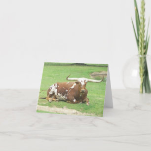 Longhorn Inspirational Note Card Karte