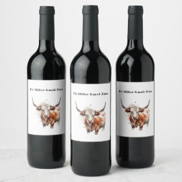 Longhorn Legacy, individuell Weinetikett