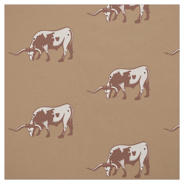 Longhorn-Ochse-Western-Druck-Gewebe Stoff (Muster)