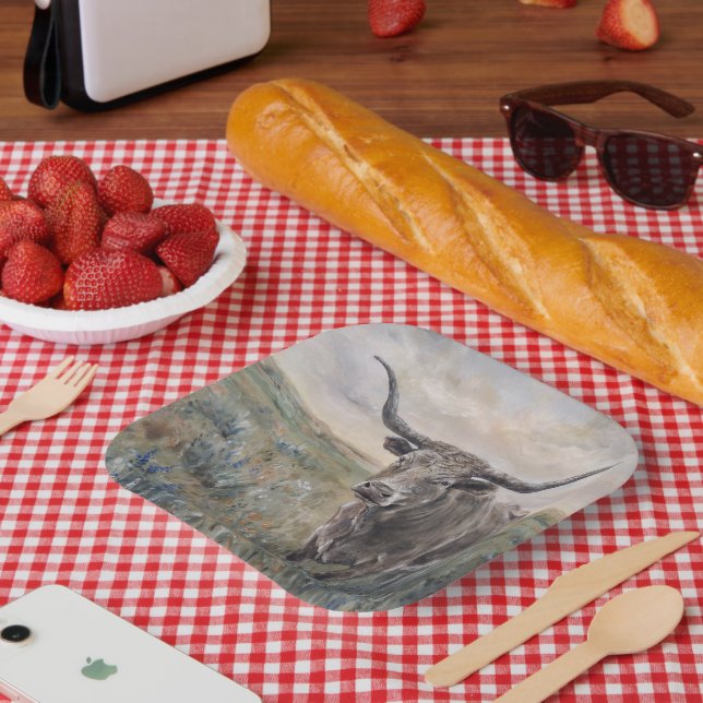 "Longhorn" Pappteller (Picknick)