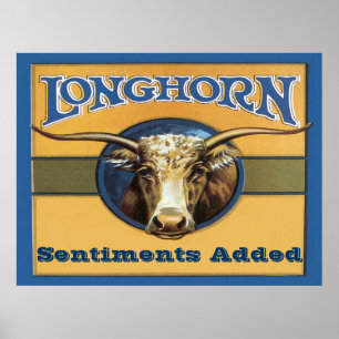 Longhorn Poster, bearbeiten Text, Poster