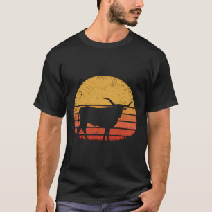 Longhorn Rind Retro Texas Kuh Herd Vintag Texan T-Shirt