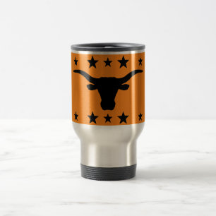 Longhorn Steer Silhouette Reisebecher