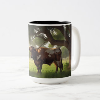 Longhorn-Tasse Zweifarbige Tasse