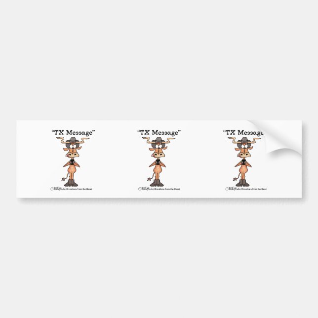 Longhorn TX-Meldung Autoaufkleber (Vorne)