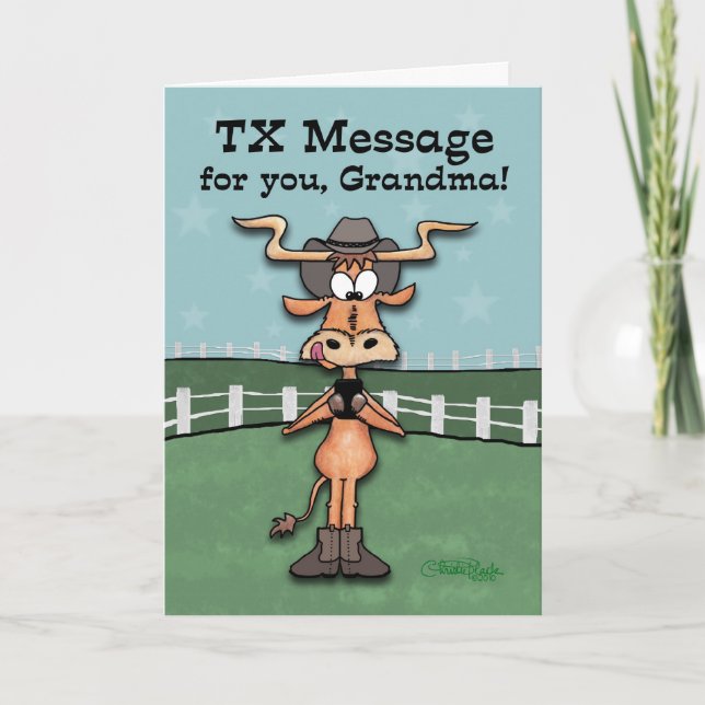 Longhorn TX-Meldung Karte (Vorderseite)