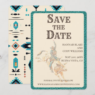 Longhorn Western Save the Date Karte