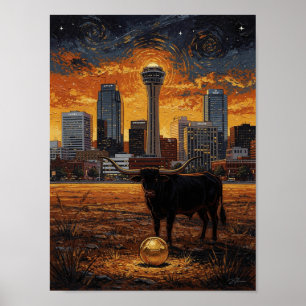 Longhorn World Cup 2026 Fußball  — Fine Art Poster