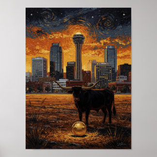 Longhorn World Cup 2026 Fußball  — Fine Art Poster