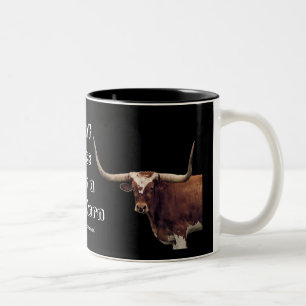 LonghornCoffeeMug-fertigen Sie besonders an Zweifarbige Tasse