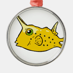 LonghornCowfish Silbernes Ornament