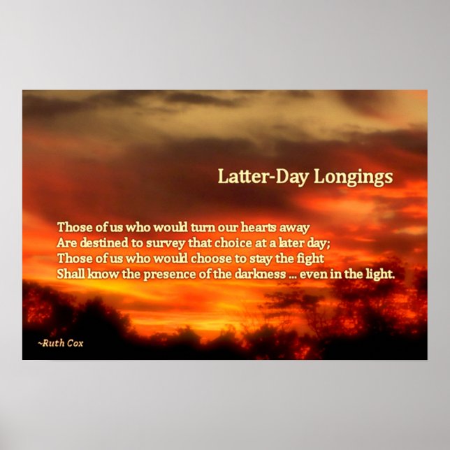 Longings am letzten Tag Poster (Vorne)