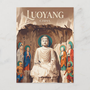 Longmen Grottoes Fengxian-Höhle Innenchina Postkarte
