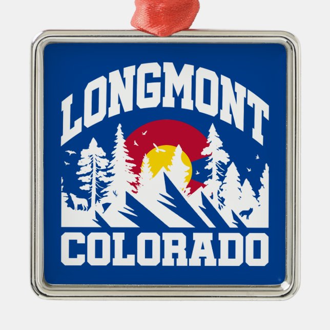 Longmont, Colorado Ornament Aus Metall (Vorne)